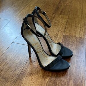 Sam Edelman Black Ankle Strap Heels